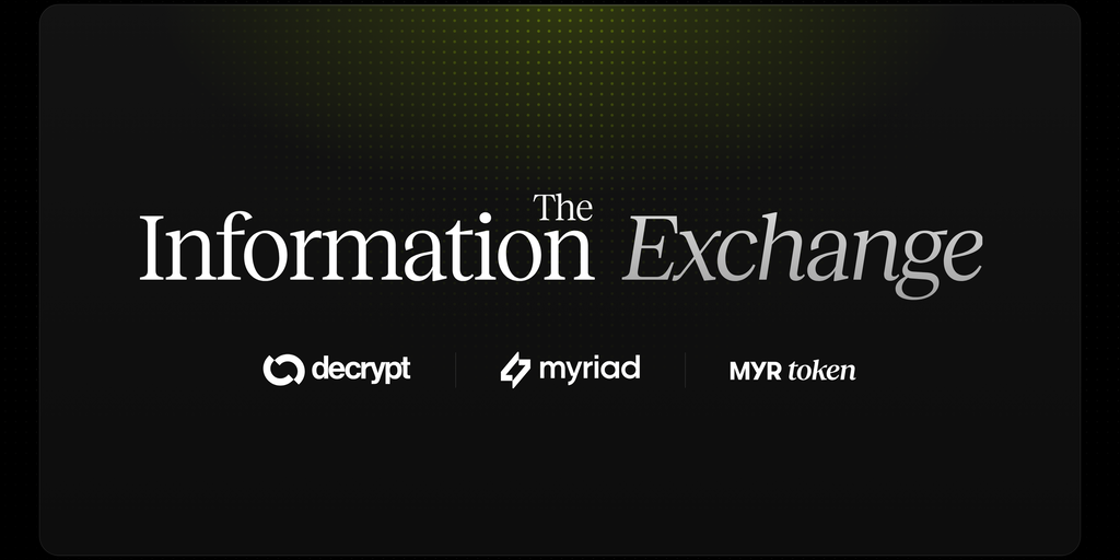 Decrypt анонсировала The Information Exchange на Solana на базе Myriad и токена MYR