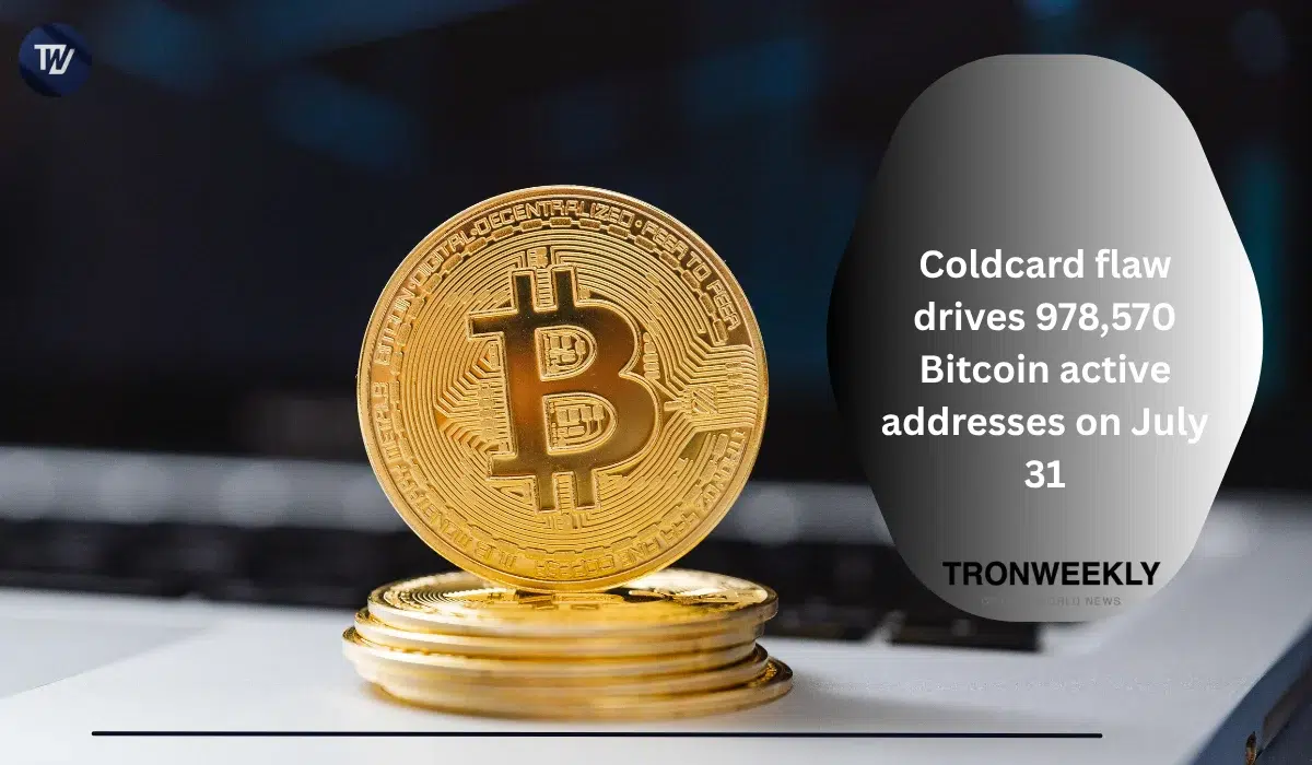 Coldcardファームウェアの欠陥がBitcoinアクティブアドレス数を978,570件へ急増させる