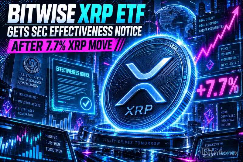 Bitwise XRP ETF получил уведомление о вступлении в силу от SEC после роста XRP на 7,7%