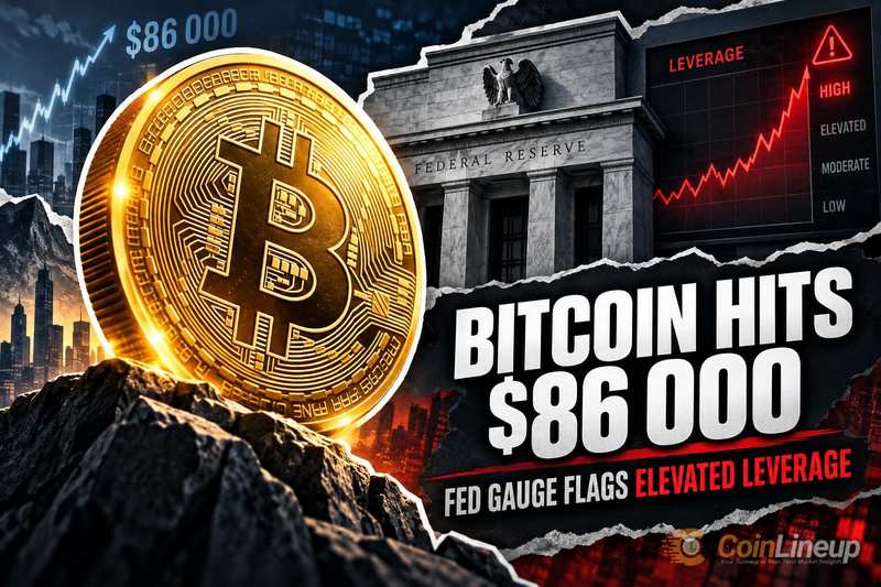 Bitcoin raakt kortstondig $86.000 terwijl Fed-maatregel verhoogde financiële hefboomwerking signaleert