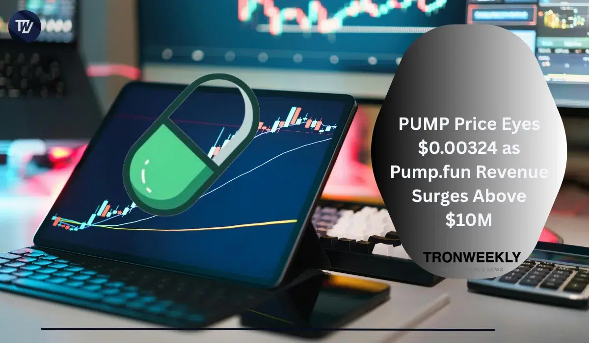 Cena PUMP celuje w 0,00324 USD, gdy przychód Pump.fun przekracza 10 milionów USD