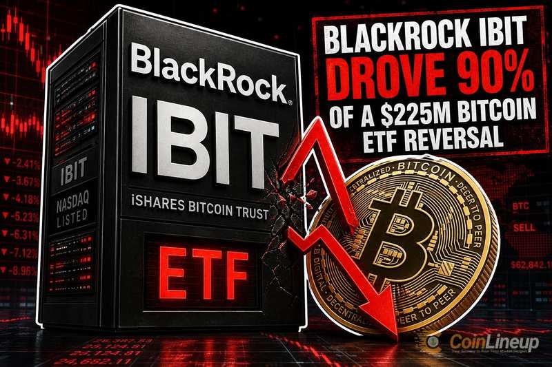 IBIT от BlackRock обеспечил 90% разворота потоков в Bitcoin ETF на $225 млн