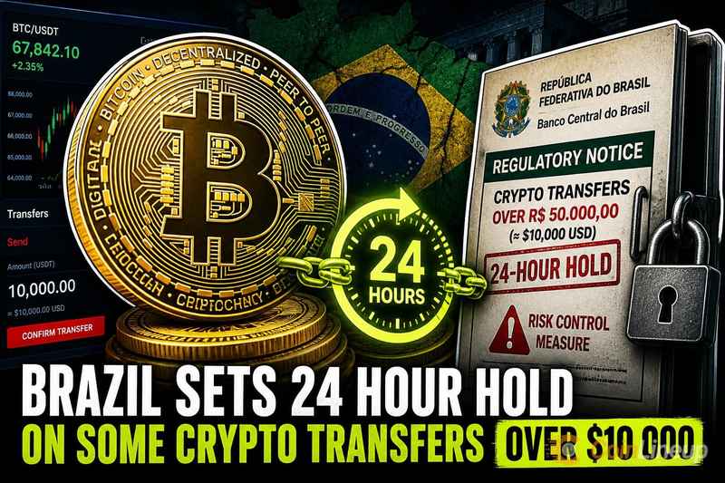 Brazil Implements 24-Hour Hold on Select Crypto Transfers Exceeding $10,000