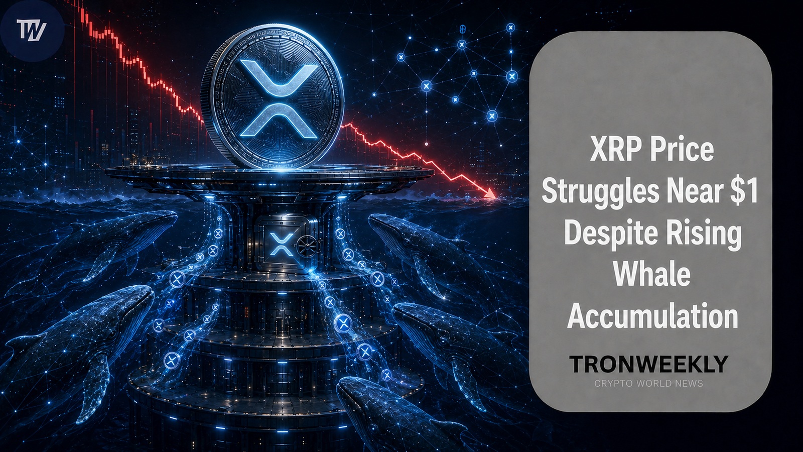 El XRP cotiza cerca de $1 mientras aumentan la acumulación de ballenas y la actividad en la red