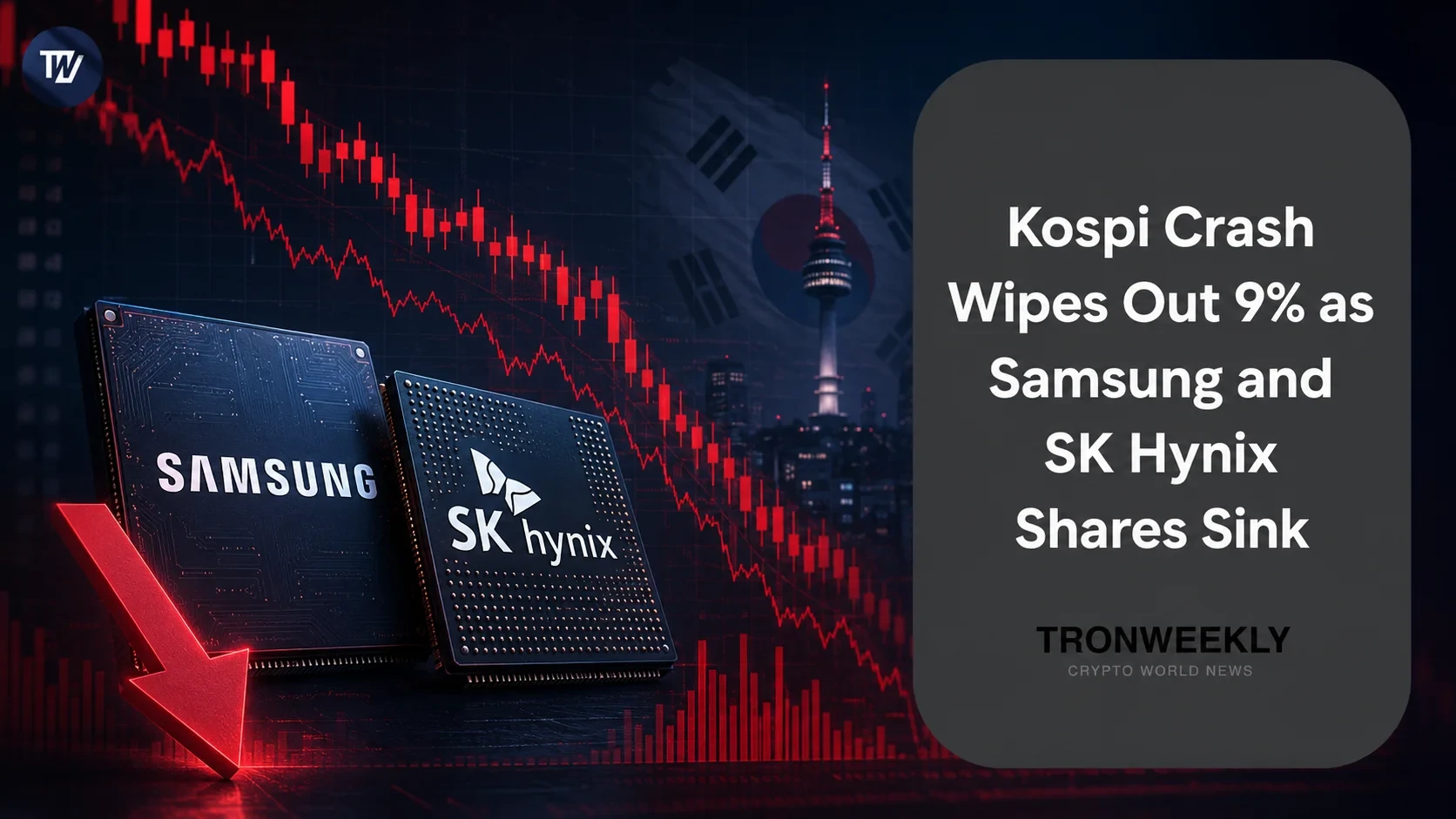 Падение Kospi более чем на 9%: акции Samsung и SK Hynix рухнули