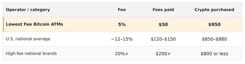 Lowest Fee Bitcoin ATMs uruchamia ponad 400 kryptomatów w całych Stanach Zjednoczonych