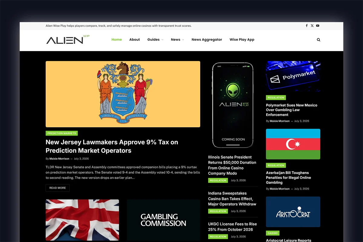 AlienWP 推出专注玩家安全与行业动态的博彩新闻部门