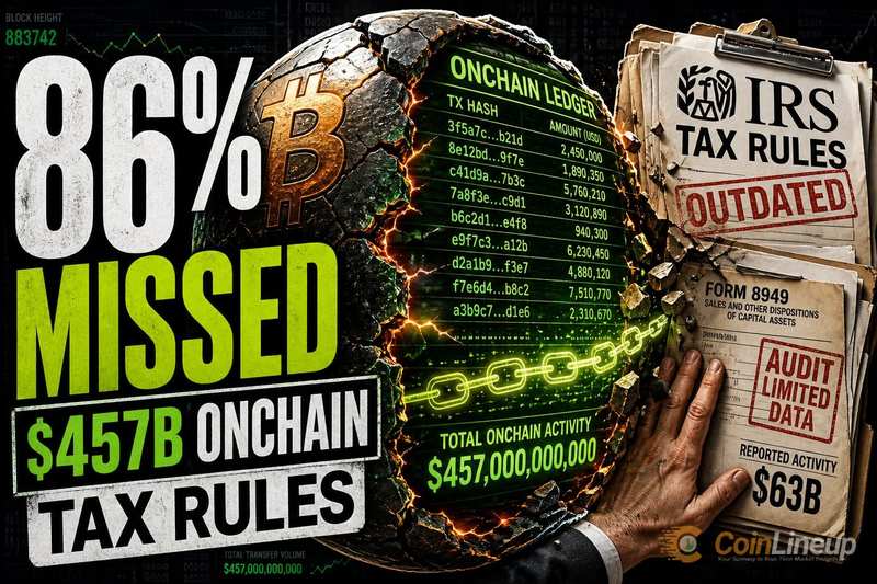 Chainalysis 估计加密税收规则可能遗漏 4570 亿美元链上活动中的 86%
