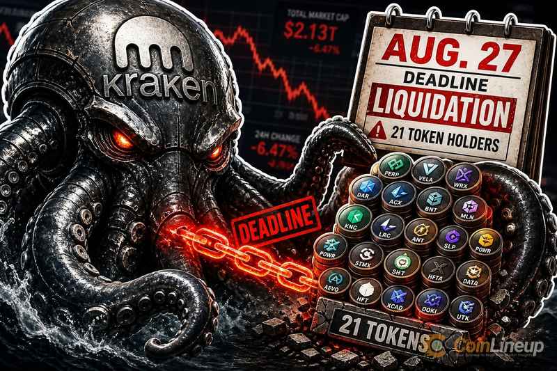 Kraken Stelt 27 Augustus als Deadline voor Houders van 21 Tokens Vóór Liquidatie