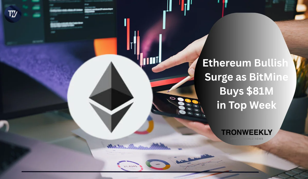 BitMine acquista 81 milioni di dollari in Ethereum mentre ETH guadagna il 30% in una settimana