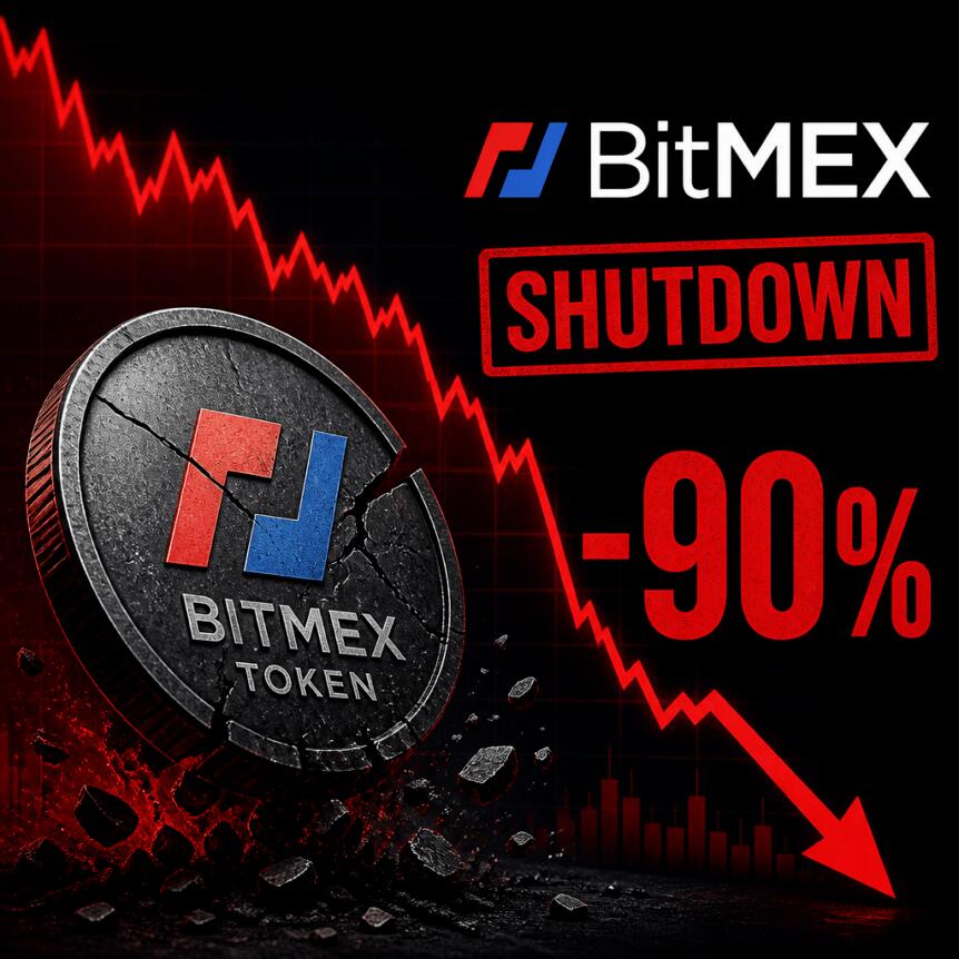 BMEX упал почти на 90% после объявления BitMEX о сворачивании операций