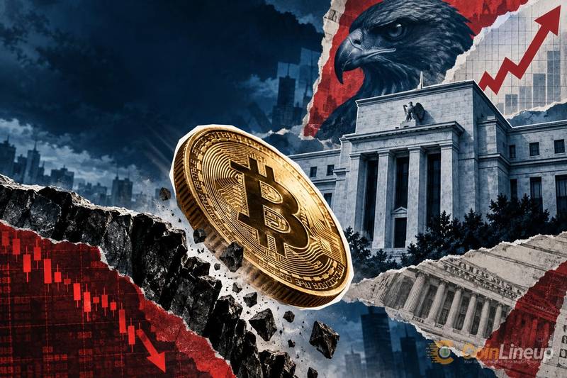 Биткоин снижается к поддержке на фоне «ястребиных» протоколов ФРС и возобновившихся опасений по ставке