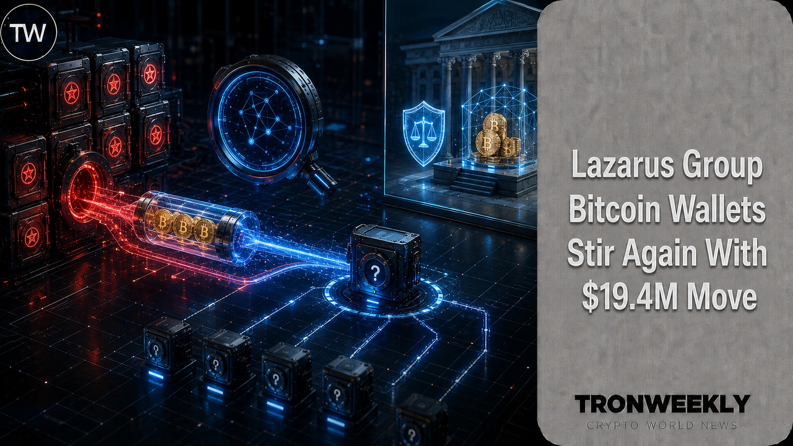 Биткойн-кошельки Lazarus Group вновь активизировались с переводом на $19,4 млн