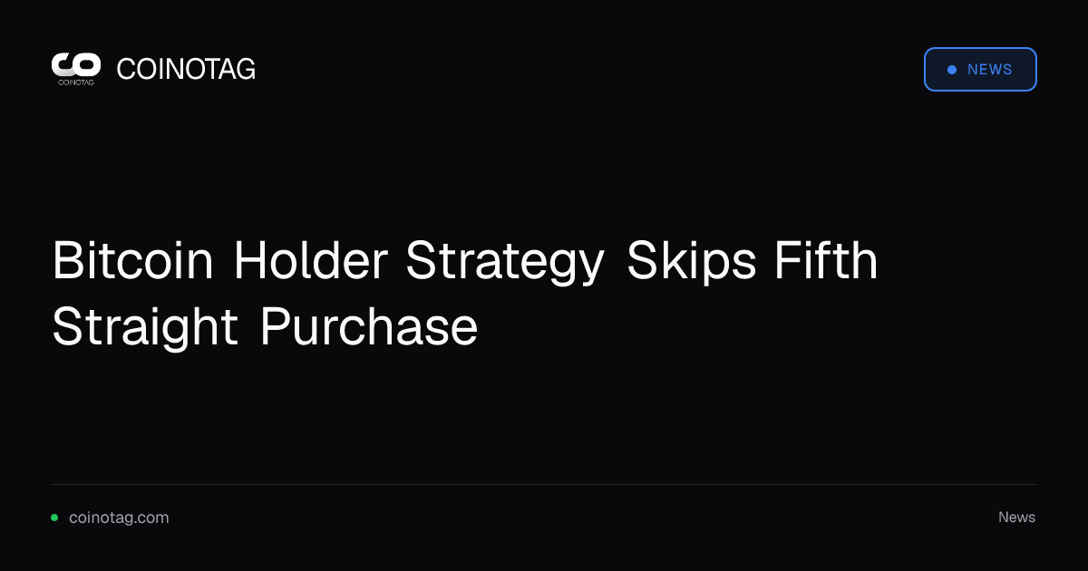 Strategy пропускает пятую подряд покупку Bitcoin, одновременно наращивая денежные резервы