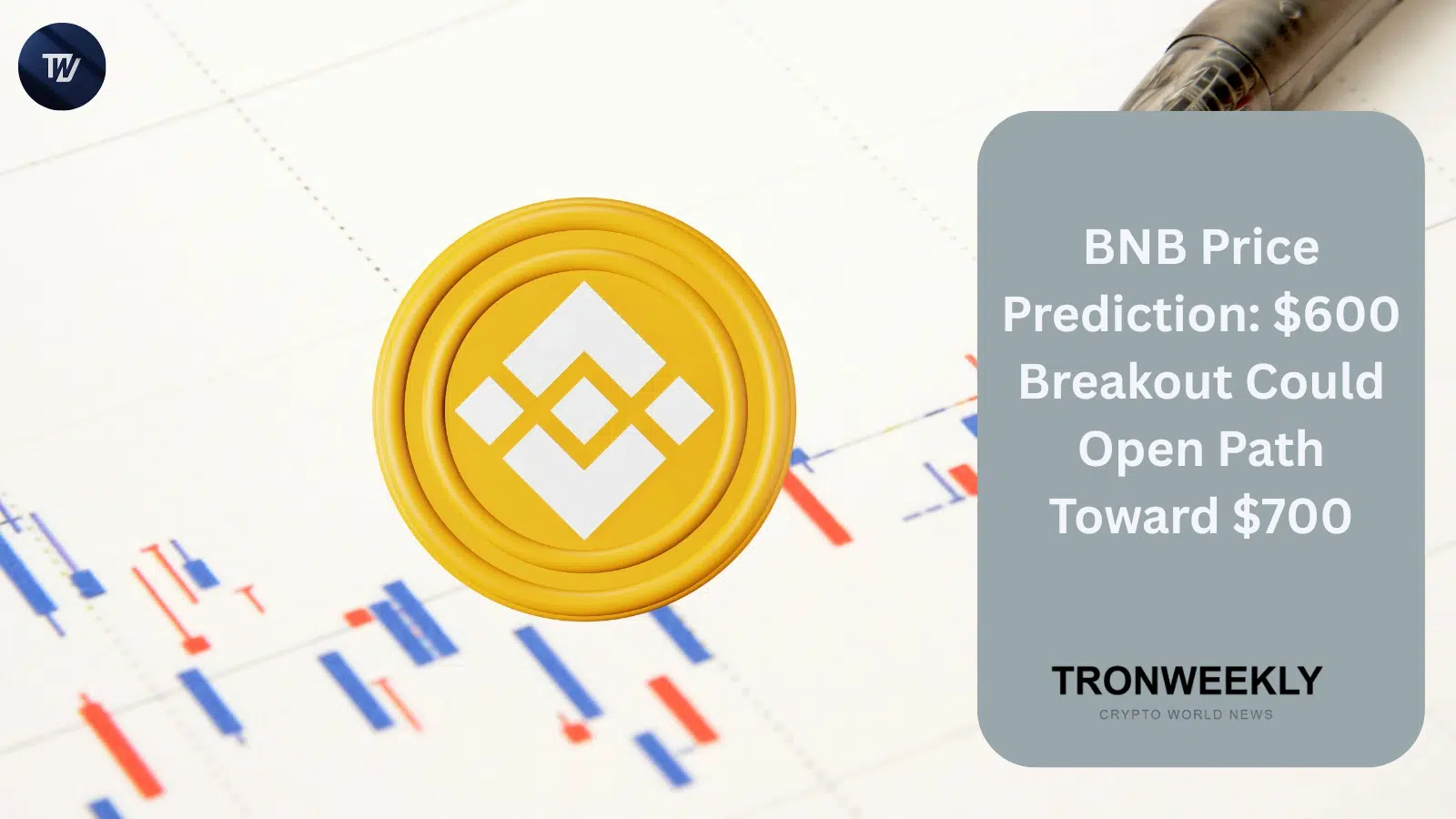 Прогноз цены BNB: пробой $600 может открыть путь к $700