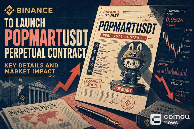 Binance POPMARTUSDT 永續合約上線見於有限官方參考資料
