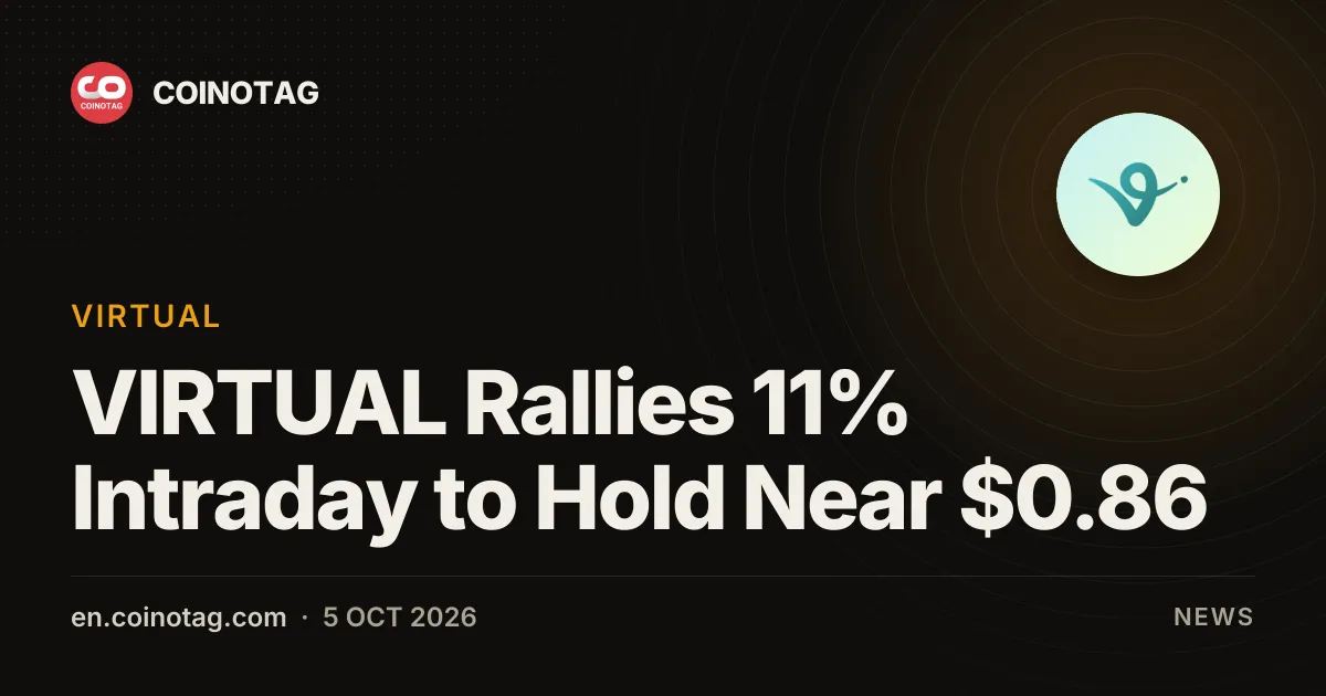 VIRTUAL sube 11% intradía y se mantiene cerca de $0.86 mientras el interés abierto en futuros salta 25%