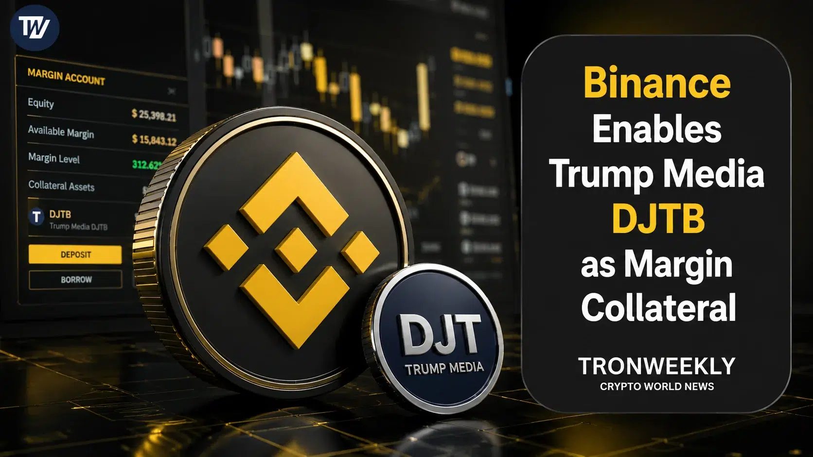Binance führt tokenisierte Trump-Media-Wertpapier DJTB als Margin-Sicherheit ein