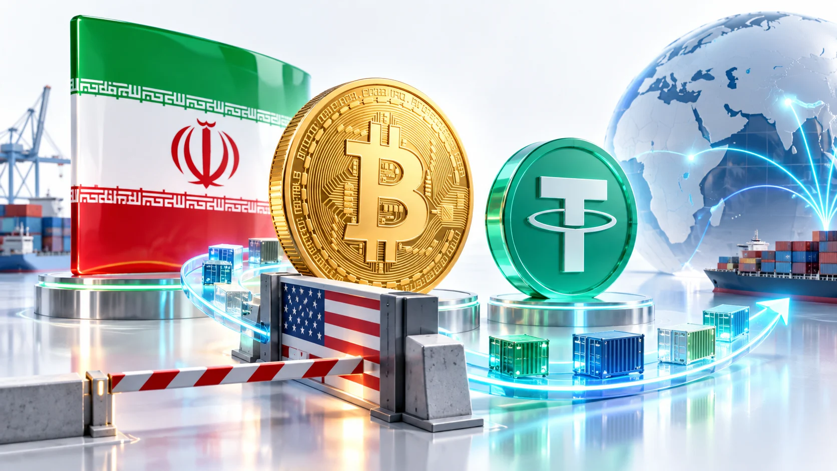 Иран переходит на Bitcoin и USDT для трансграничной торговли на фоне ужесточения санкций США