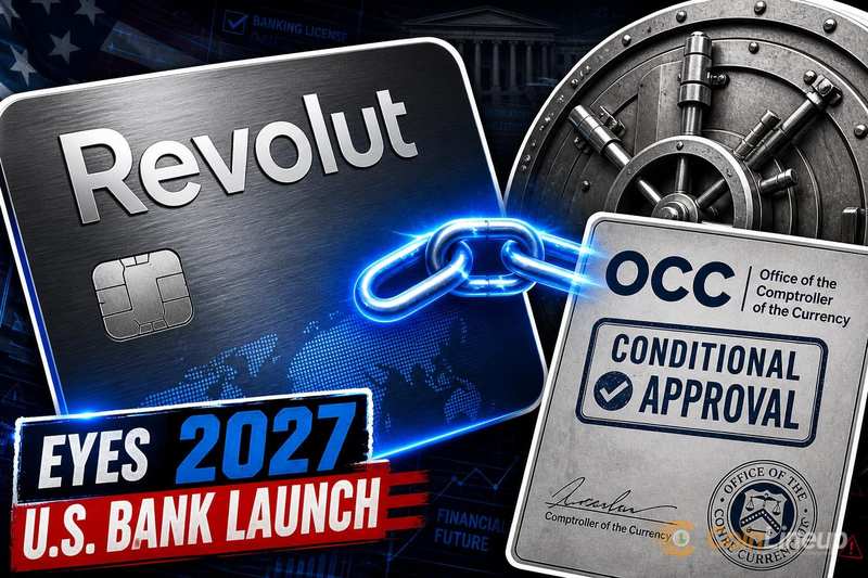 Revolut uzyskał warunkową zgodę OCC na amerykańską krajową licencję bankową, celując w start w 2027 roku