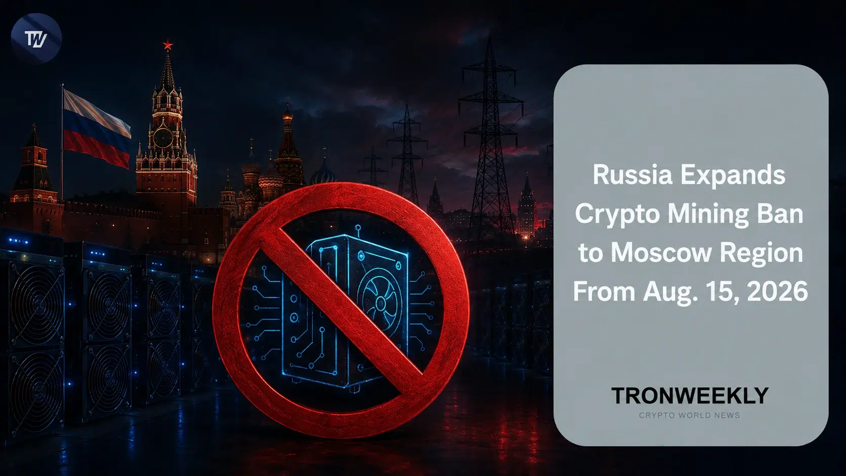 La Russie étend son interdiction du minage de cryptomonnaies à Moscou et à des parties de la région de Koursk à partir du 15 août