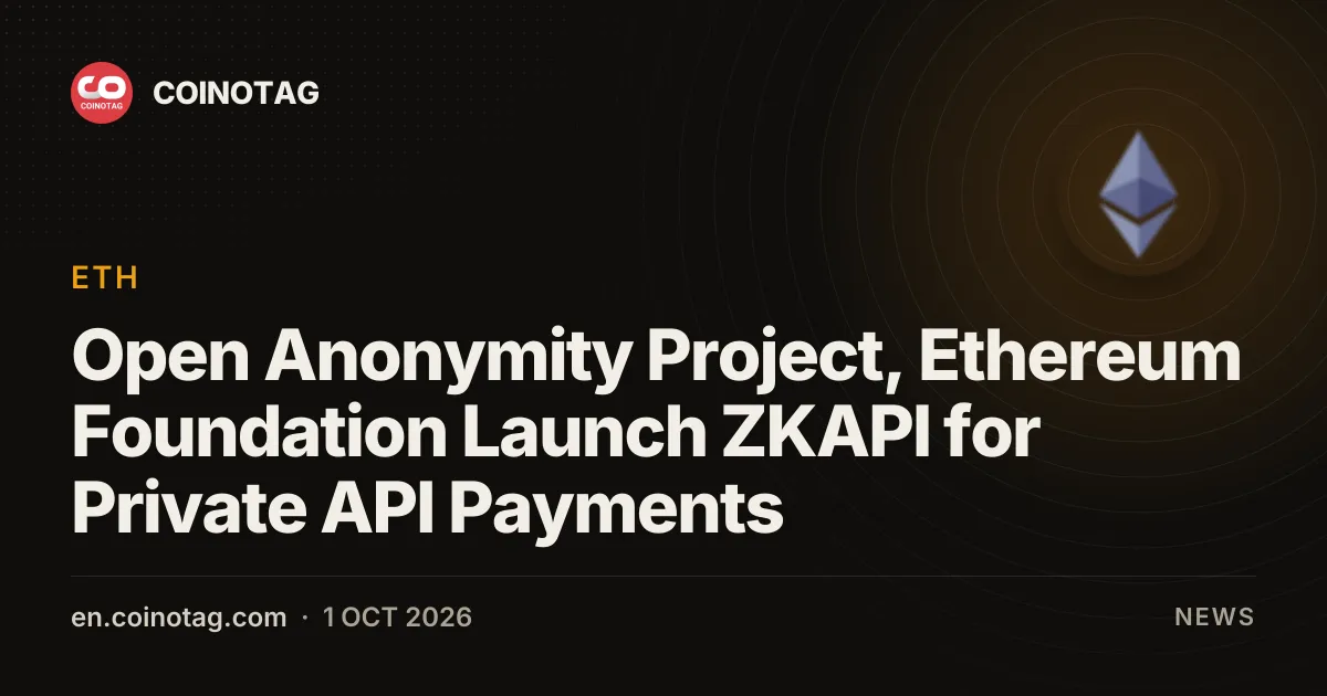 Open Anonymity Project и Ethereum Foundation запустили ZKAPI для приватных платежей за API