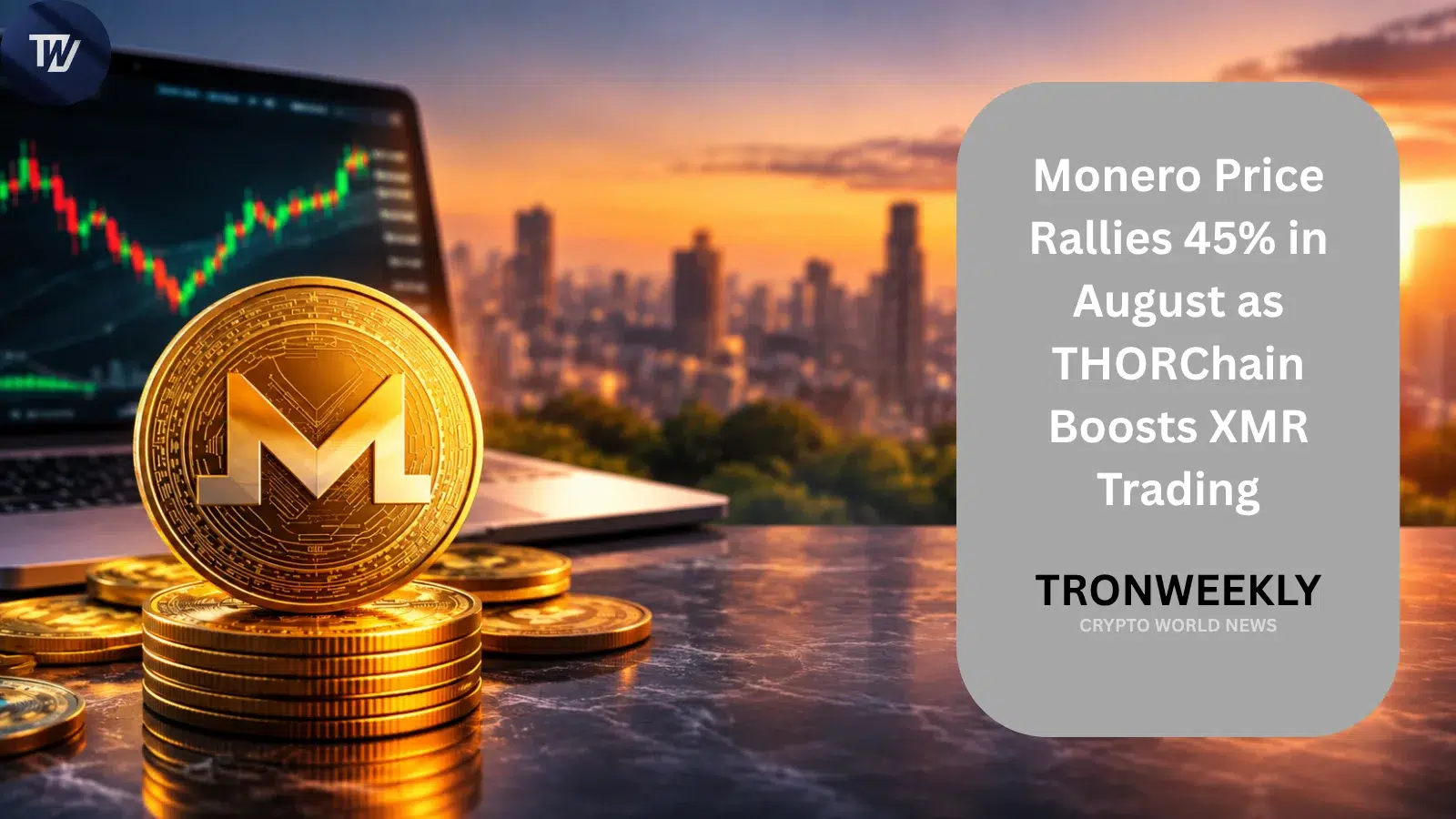Monero zyskuje 45% w sierpniu, ponieważ THORChain w wersji 3.20 umożliwia bezpośredni handel XMR