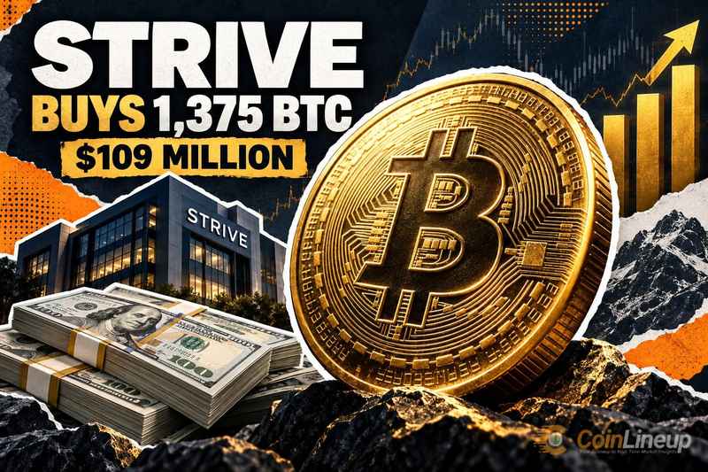 Strive compra 1,375 Bitcoin por aproximadamente $109 millones