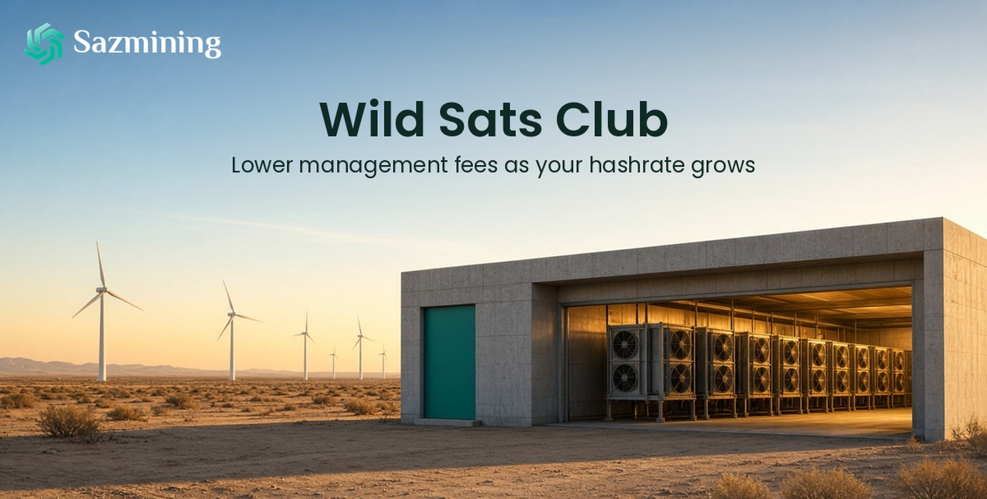 Sazmining startet den Wild Sats Club, ein Treueprogramm, das Mining-Verwaltungsgebühren mit wachsendem Kunden-Hashrate reduziert