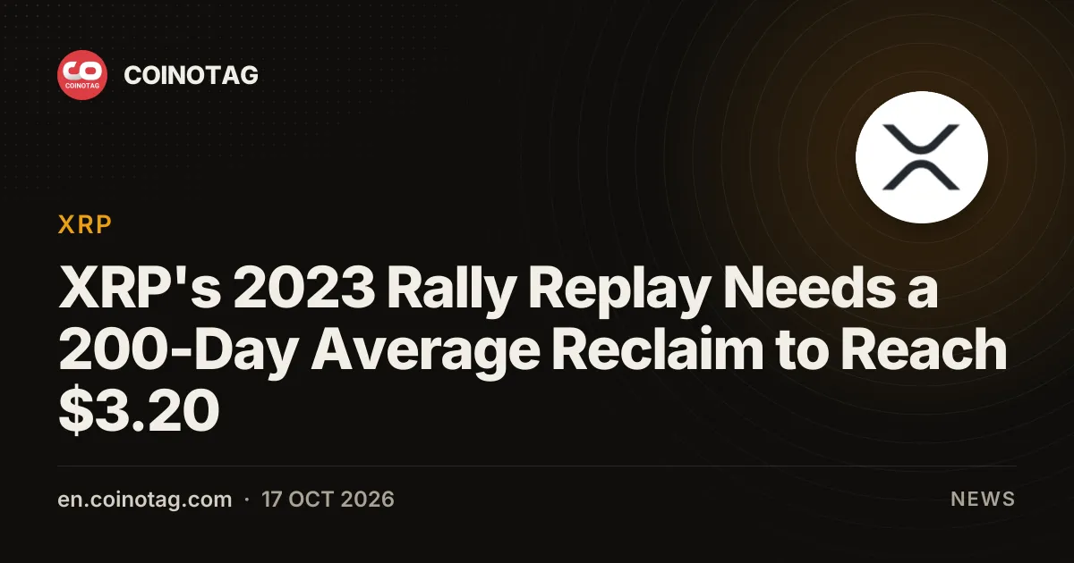 XRP нужен возврат выше 200-дневной средней для повторения ралли 2023 года в направлении $3.20