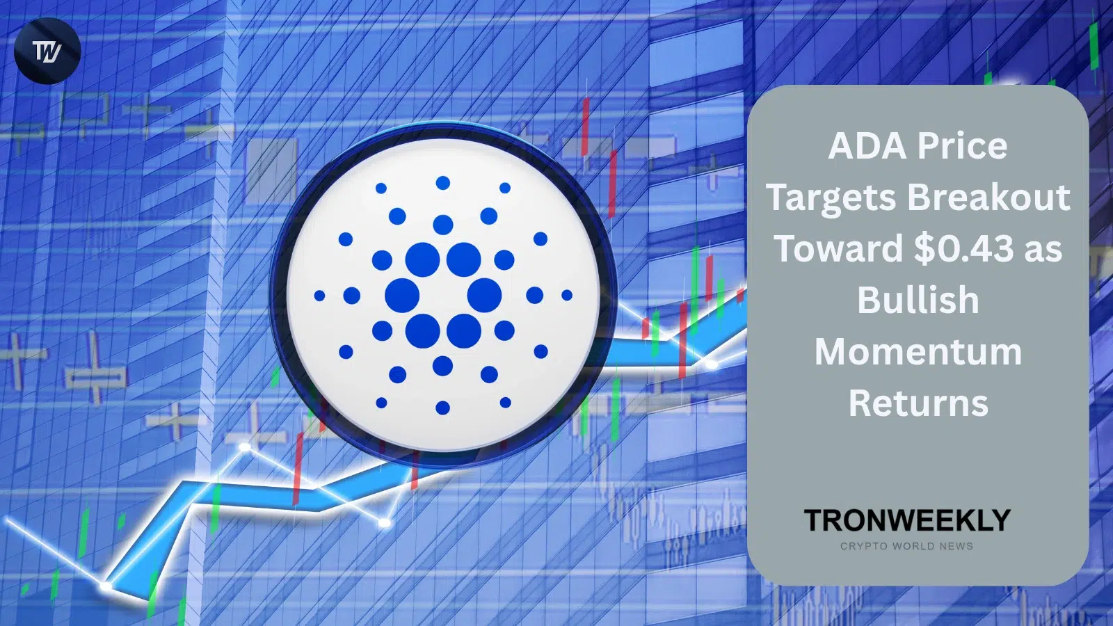 Cardano (ADA) celuje w wybicie w kierunku 0,43 USD, ponieważ wraca byczy momentum