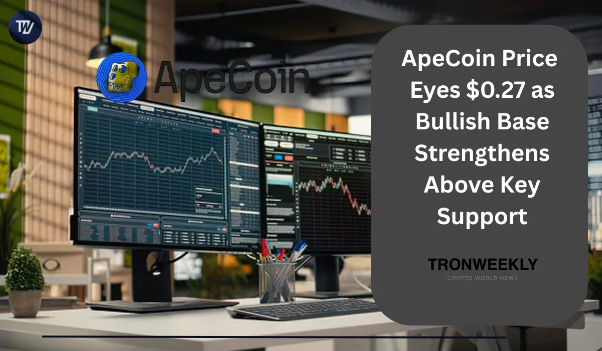 ApeCoin Costruisce una Base Rialzista Sopra il Supporto Chiave, Punta a 0,27 $