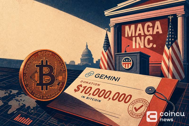Gemini Donates $10 Million in Bitcoin to Pro-Trump Super PAC MAGA Inc.