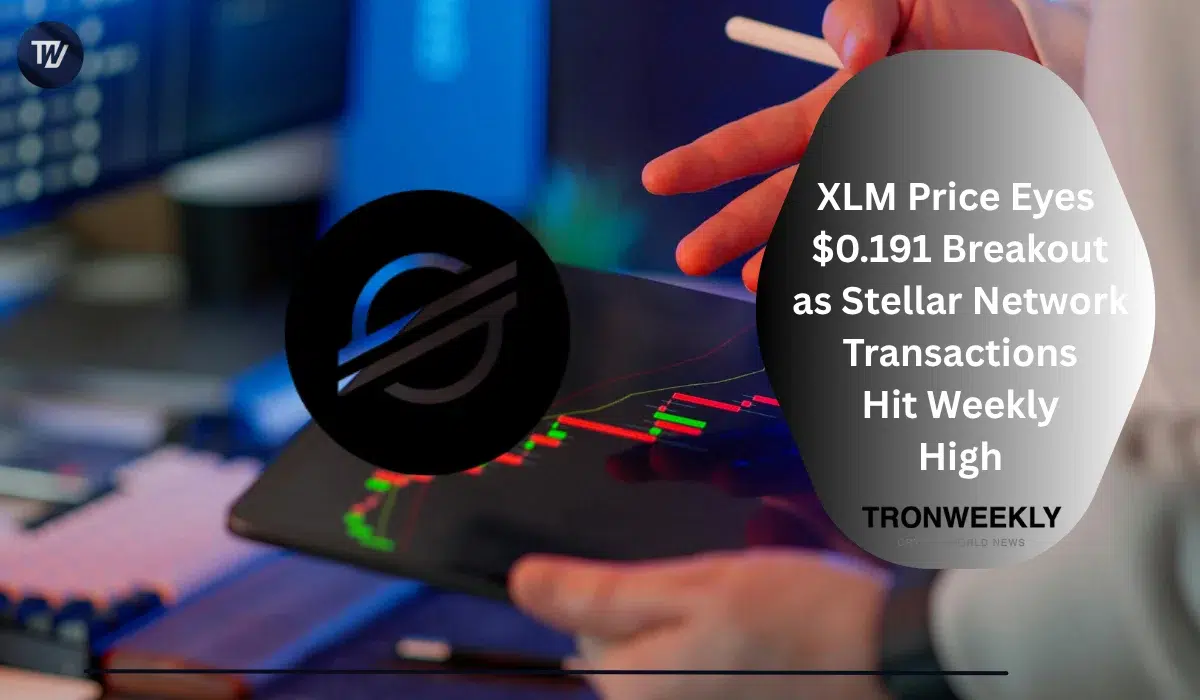 Цена XLM нацелена на прорыв уровня $0,191 на фоне недельного максимума транзакций в сети Stellar