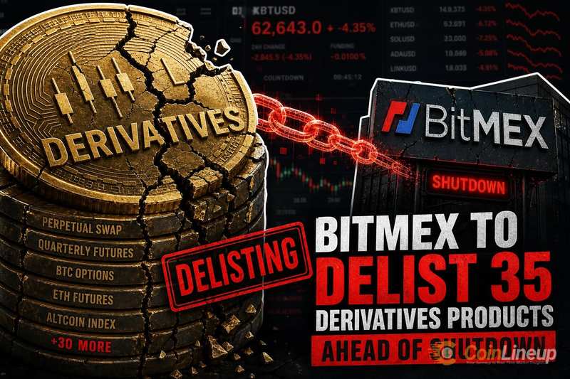 BitMEX rimuoverà 35 prodotti derivati in vista della chiusura programmata dell'exchange