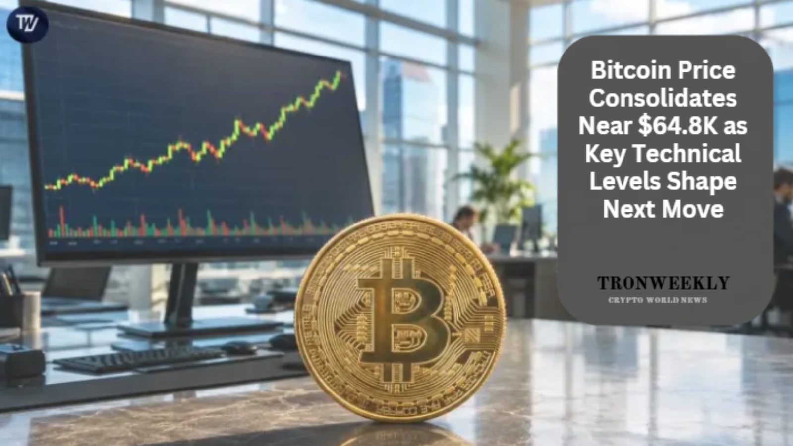 ビットコインが64,800ドル付近で膠着、主要テクニカル水準が次の動向を左右