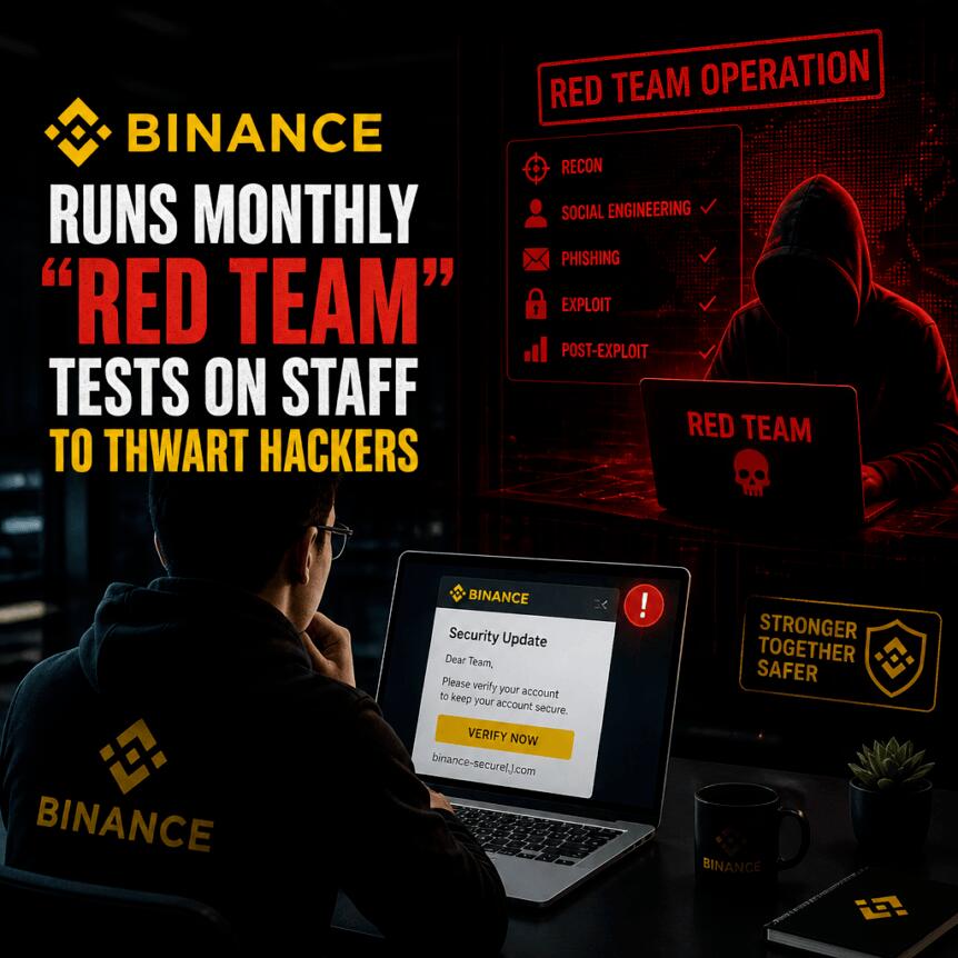 Глава службы безопасности: Binance ежемесячно проводит red-team тесты сотрудников на фишинг