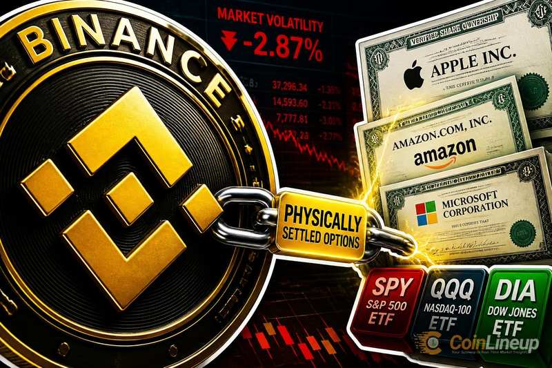 Binance запускает опционы с физической поставкой, привязанные к акциям США и ETF