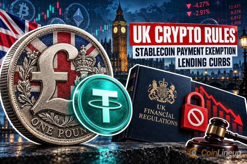 Le proposte di regolamentazione crypto del Regno Unito esenterebbero alcuni pagamenti in stablecoin, mantenendo il lending sotto stretta sorveglianza