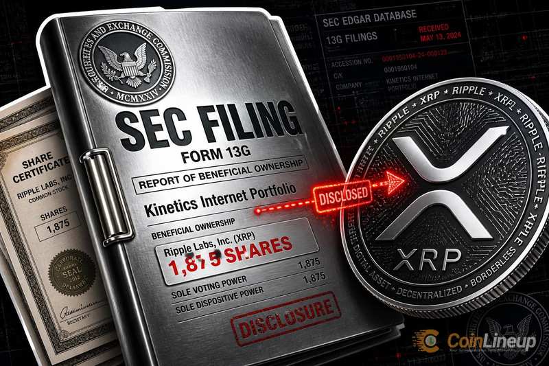 Kinetics Internet Portfolio、SEC提出書類でRipple株1,875株を開示
