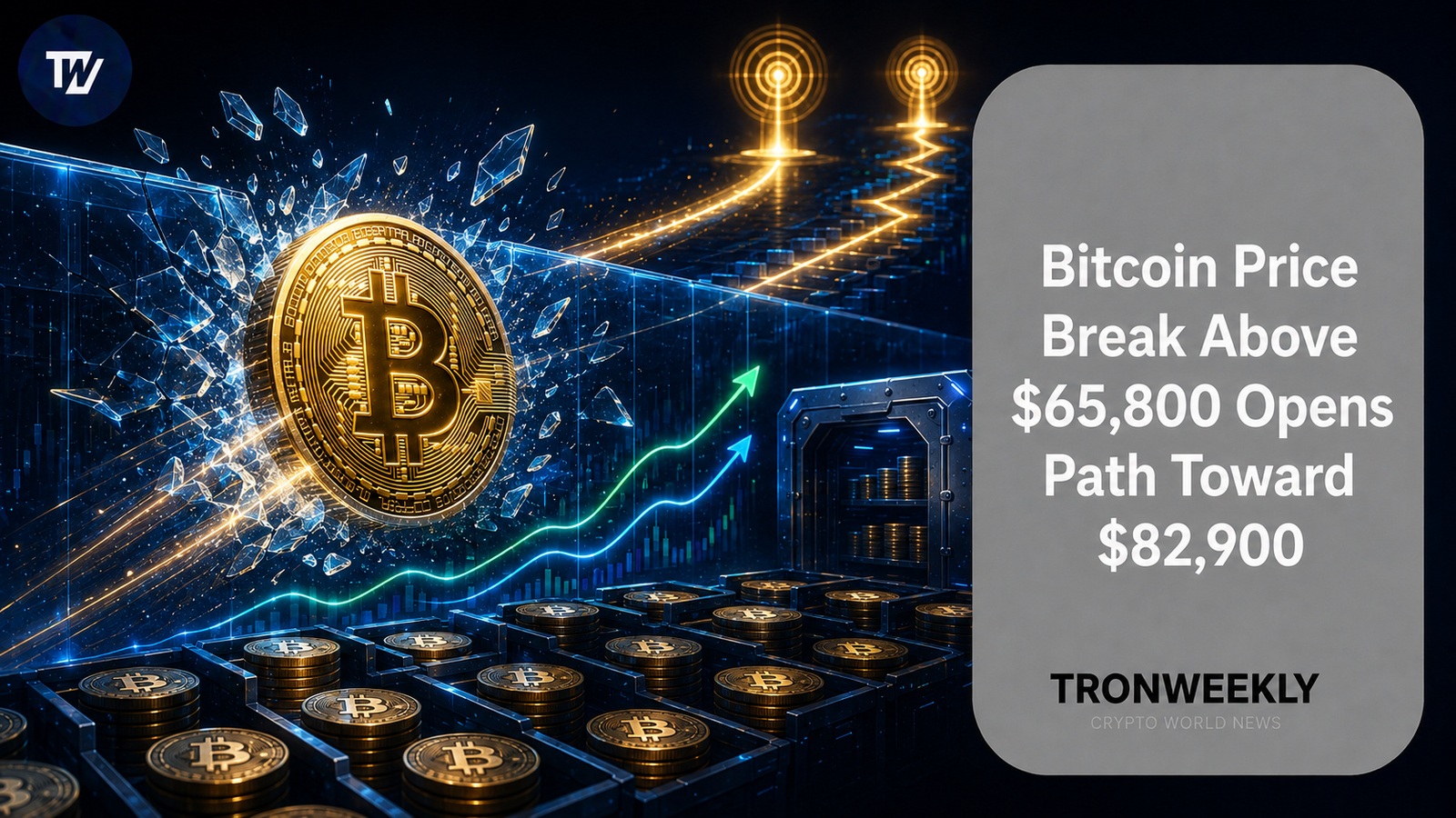 Il prezzo di Bitcoin supera la resistenza settimanale di $65,800 e apre la strada verso $82,900