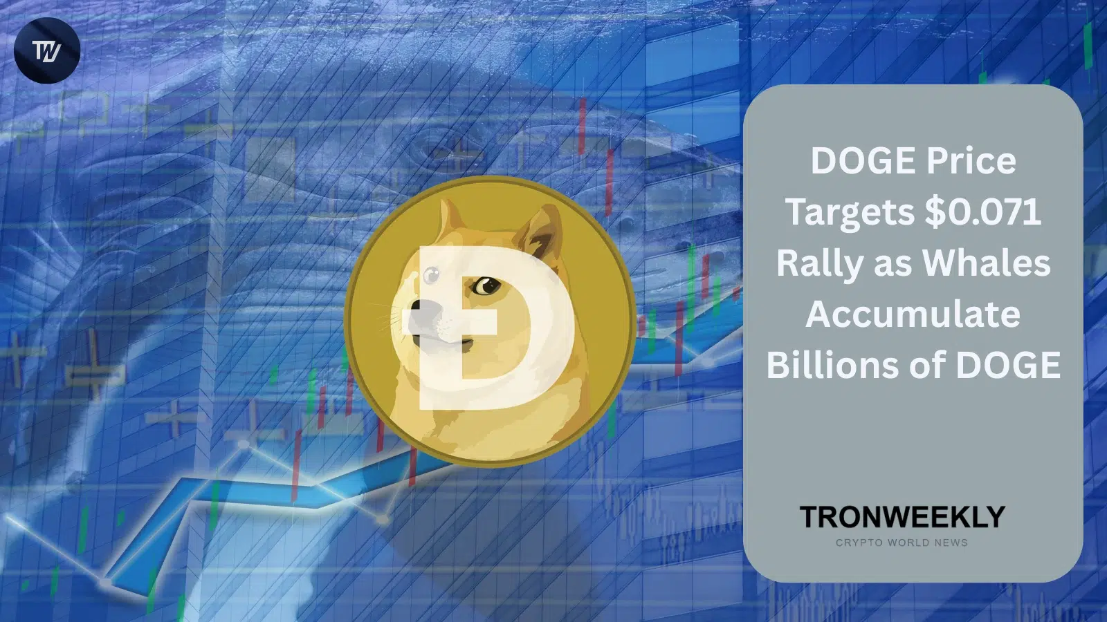 狗狗幣測試 0.071 美元阻力位,鯨魚累積 17 億枚 DOGE,價值 1.19 億美元
