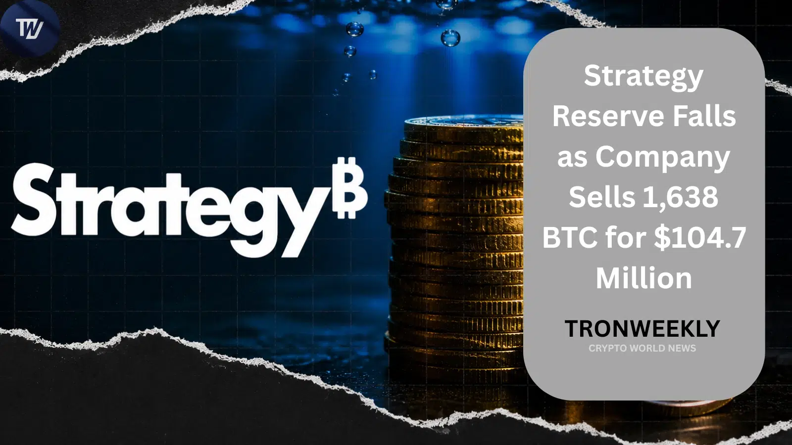 Strategy 出售 1,638 枚 BTC 套現 1.047 億美元，儲備降至 842,138 枚 BTC
