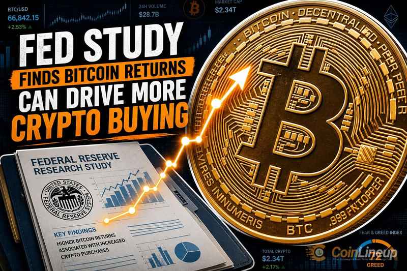 Badanie Fed wskazuje, że silne stopy zwrotu z Bitcoina mogą zwiększać zakupy krypto