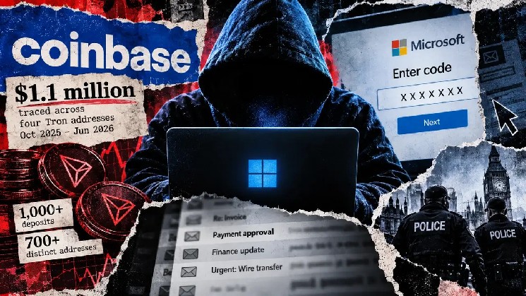 Coinbase ha tracciato 1,1 milioni di dollari in pagamenti crypto dietro al servizio di phishing basato su AI EvilTokens