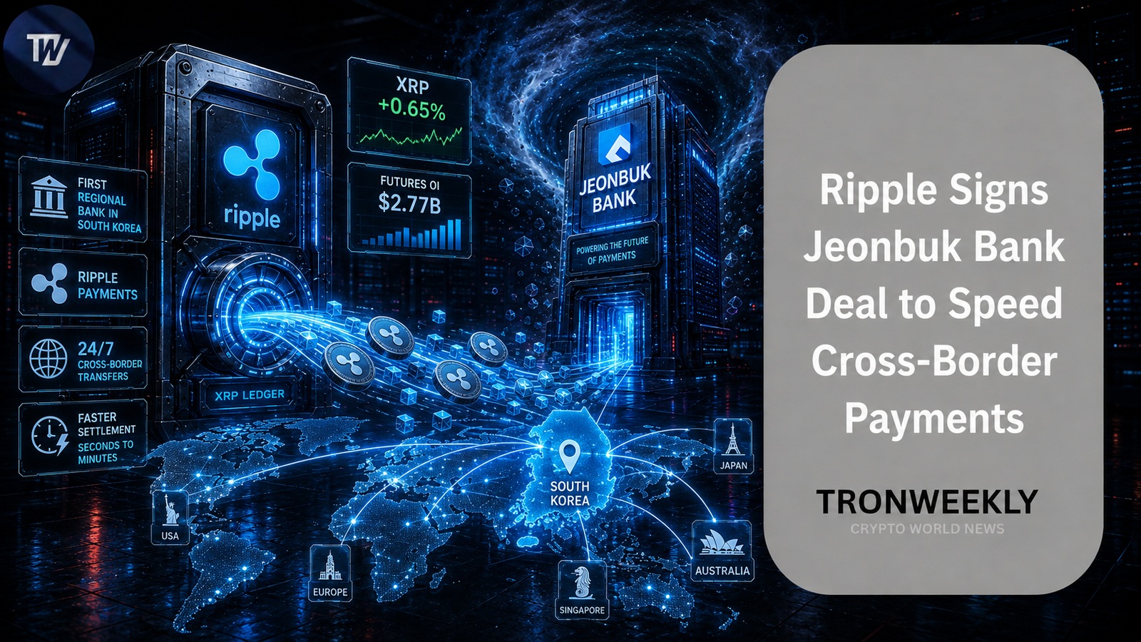 Ripple si allea con Jeonbuk Bank per accelerare i pagamenti transfrontalieri in Corea del Sud