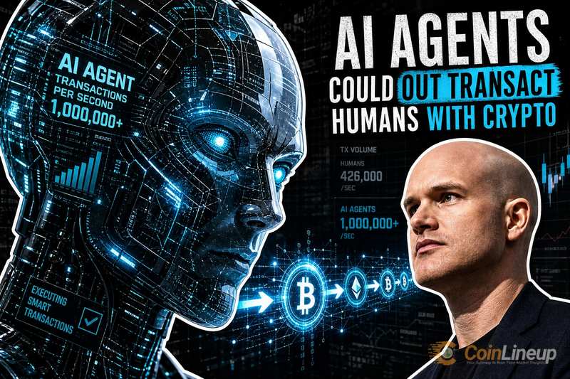 Брайан Армстронг заявил, что AI-агенты со временем могут совершать больше криптотранзакций, чем люди