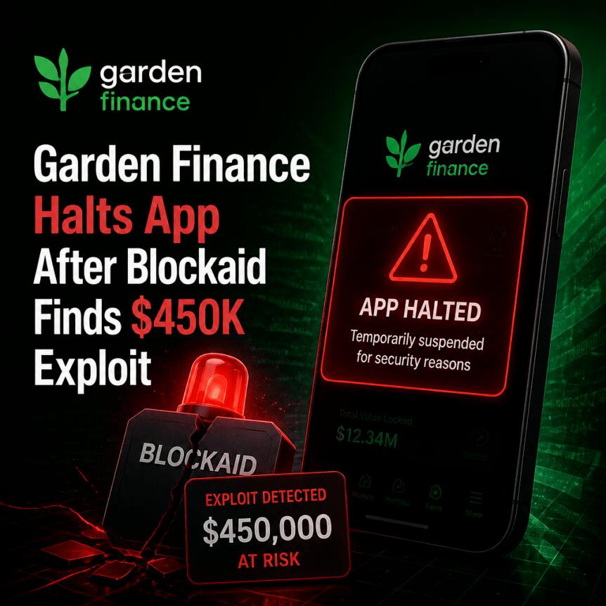 Garden Finance приостановила работу приложения после сообщения Blockaid об эксплойте на $450K в USDT