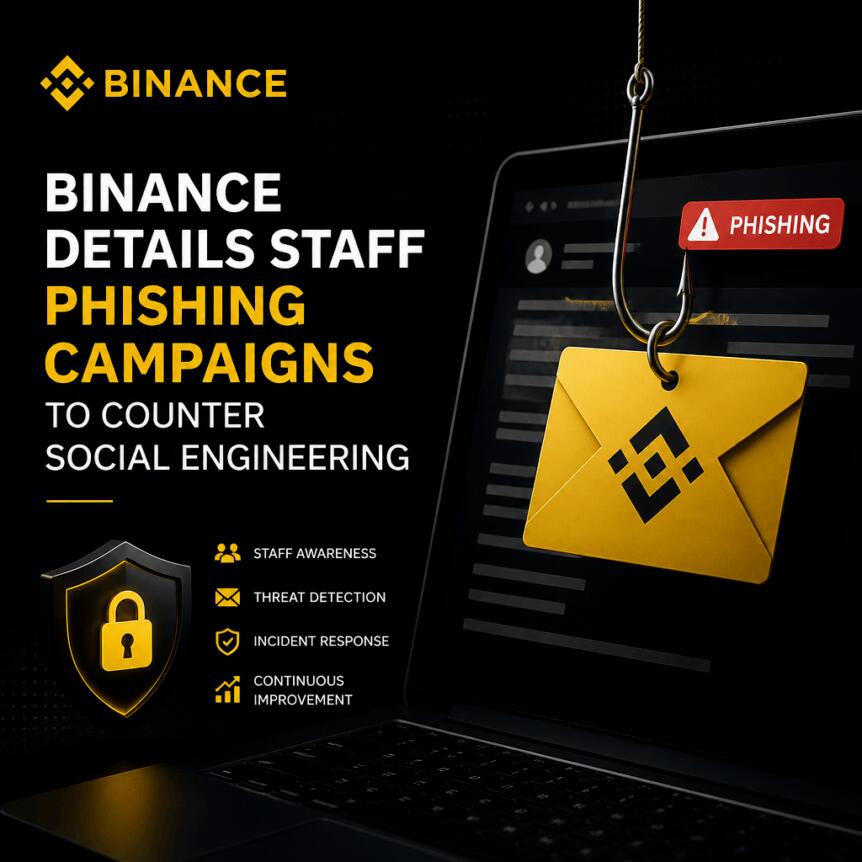 Binance affirme mener des tests mensuels de phishing auprès de ses employés pour cibler les risques d’ingénierie sociale