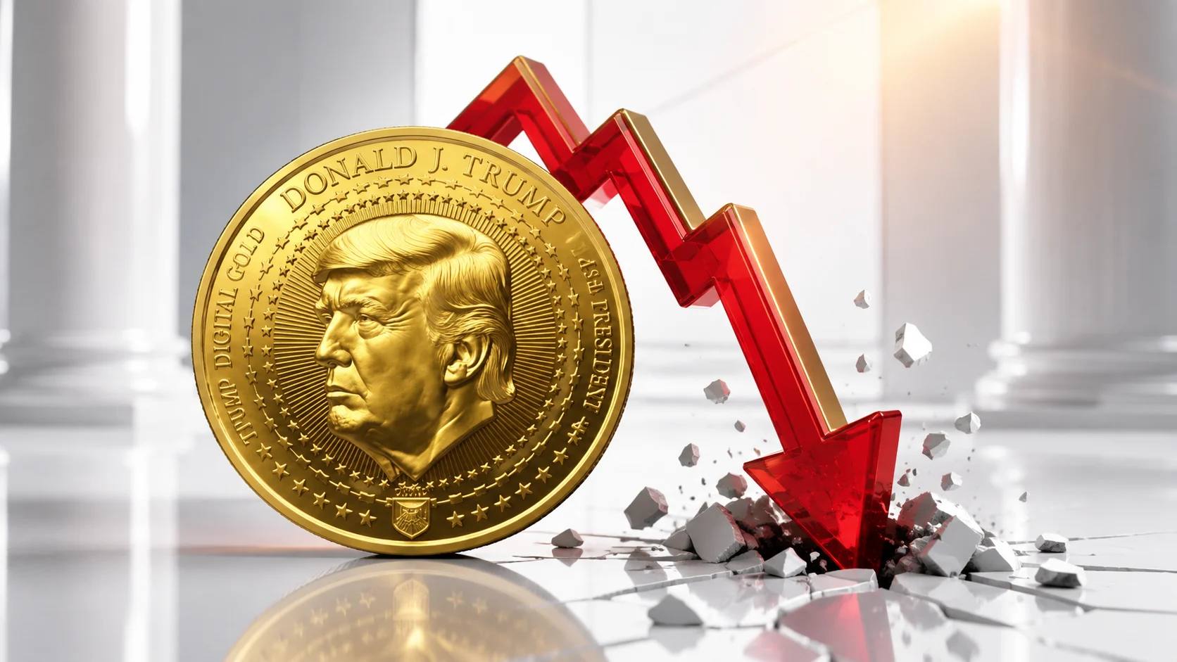 Trump Digital Gold Token подскочил выше $60 млн, а затем рухнул на фоне подозрений в rug pull